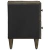 vidaXL κομοδίνο ντουλάπι ανοιχτό γκρι 40x33x46 cm μασίφ ξύλο Mango