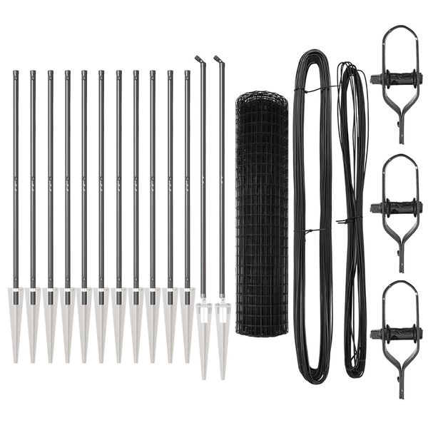 vidaXL Φράχτης με Στήλες. Γκρι 1.2 x 25 m Ατσάλι