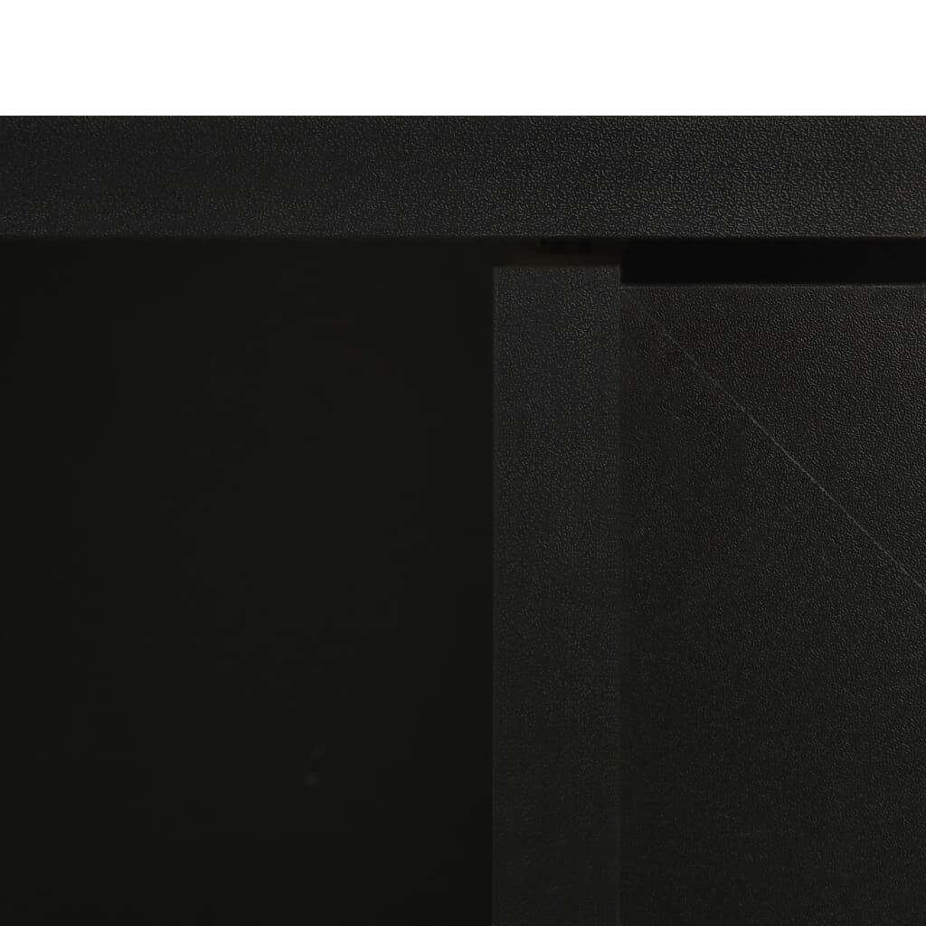 vidaXL Καθρέφτης Μπάνιου με Ντουλάπι Μαύρο 66 x 17 x 63 εκ. από MDF