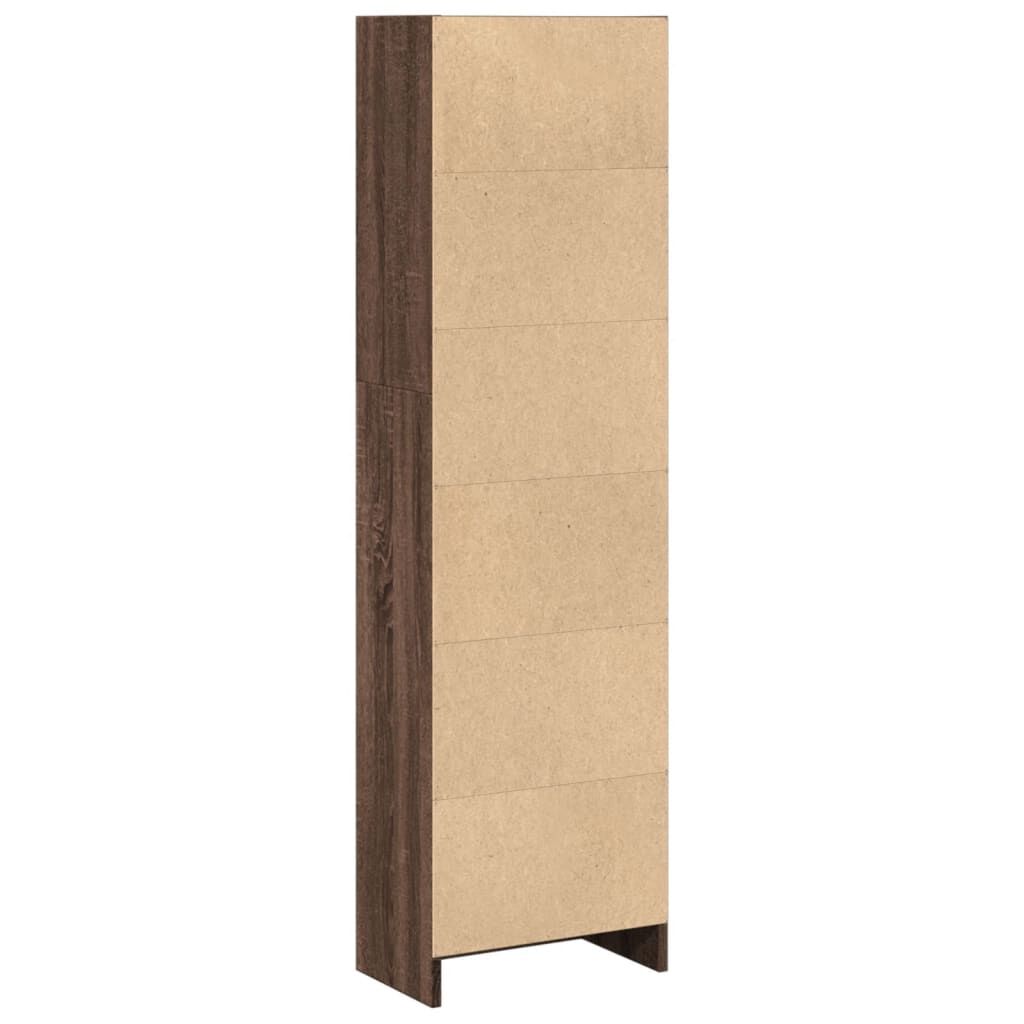 vidaXL Βιβλιοθήκη Καφέ Δρυς 40x24x143 εκ. από Επεξεργασμένο Ξύλο