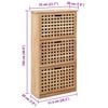 vidaXL Παπουτσοθήκη 55 x 20 x 104 εκ. από Μασίφ Ξύλο Καρυδιάς
