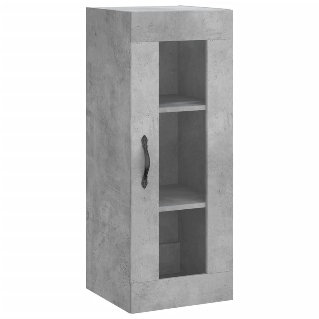 vidaXL Ντουλάπι Γκρι Σκυροδέματος 34,5x34x180 εκ. Επεξεργασμένο Ξύλο