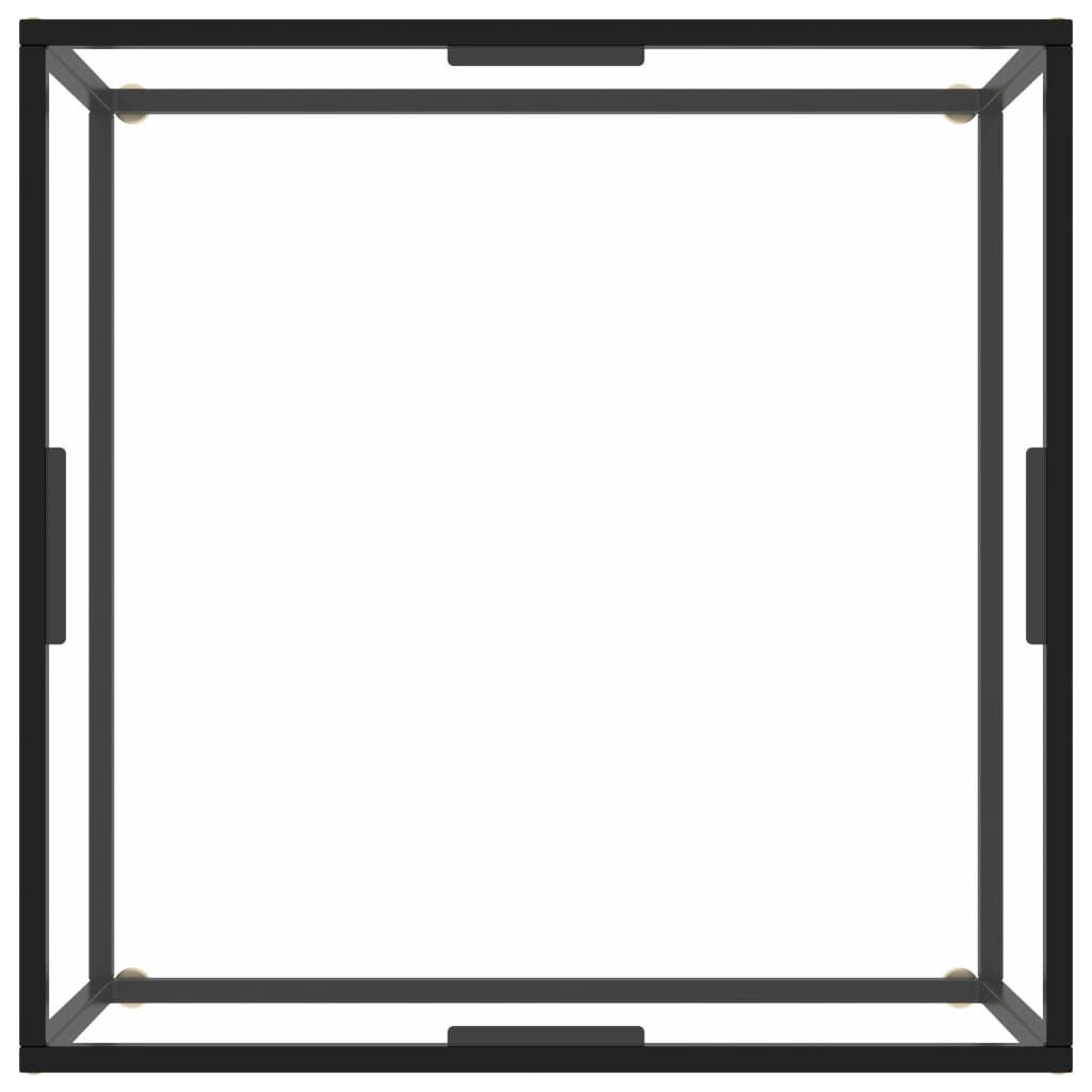 vidaXL Τραπεζάκι Σαλονιού Μαύρο 80 x 80 x 35 εκ. με Ψημένο Γυαλί