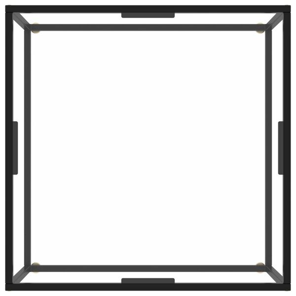 vidaXL Τραπεζάκι Σαλονιού Μαύρο 80 x 80 x 35 εκ. με Ψημένο Γυαλί