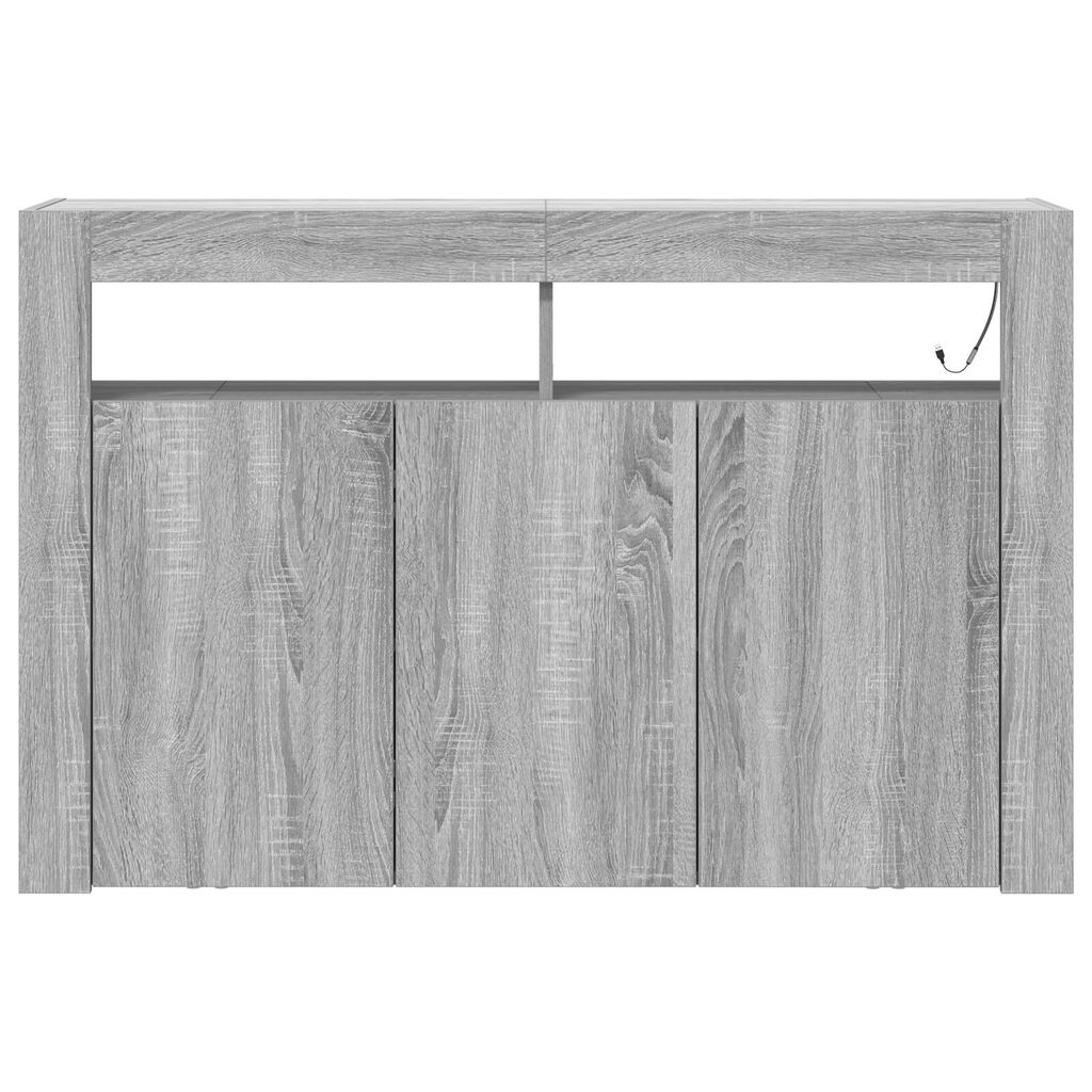 vidaXL Βιτρίνα Γκρι sonoma Κατασκευασμένο ξύλο 116 x 30 x 75 εκ Βιτρίνα