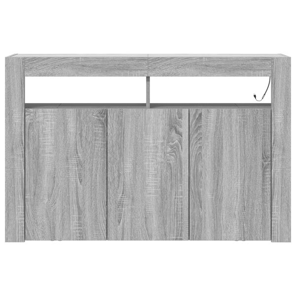 vidaXL Πλαϊνό γραφείο Γκρι sonoma 116 x 30 x 75 εκ. Επεξεργασμένο ξύλο