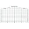 vidaXL Συρματοκιβώτια Τοξωτά 8 τεμ. 200x50x100/120 εκ. Γαλβαν. Ατσάλι