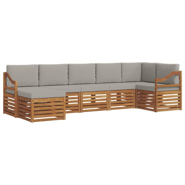 vidaXL &Sigma;&epsilon;&tau; &Kappa;&alpha;&nu;&alpha;&pi;έ 7 pcs &Phi;&upsilon;&sigma;&iota;&kappa;ό &kappa;&alpha;&iota; &Alpha;&nu;&omicron;&iota;&chi;&tau;ό &Gamma;&kappa;&rho;&iota; &Sigma;&tau;&epsilon;&rho;&epsilon;ό &Xi;ύ&lambda;&omicron; &Alpha;&kappa;&alpha;&kappa;ί&alpha;&sigmaf;