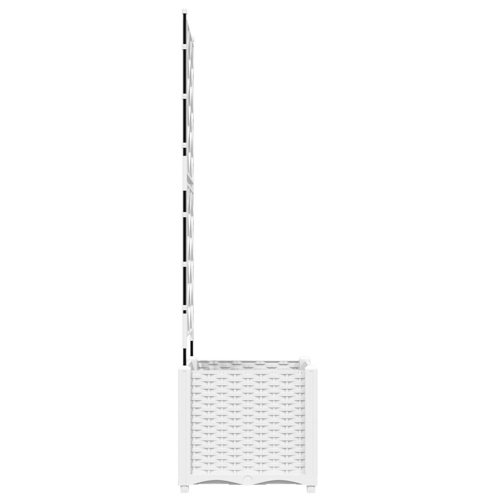 vidaXL Γλάστρα Κήπου με Πλέγμα Λευκή 40x40x143 εκ