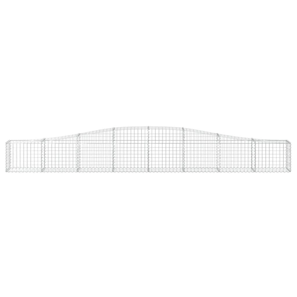 vidaXL Συρματοκιβώτια Τοξωτά 2 τεμ. 400x30x40/60 εκ. Γαλβαν. Ατσάλι