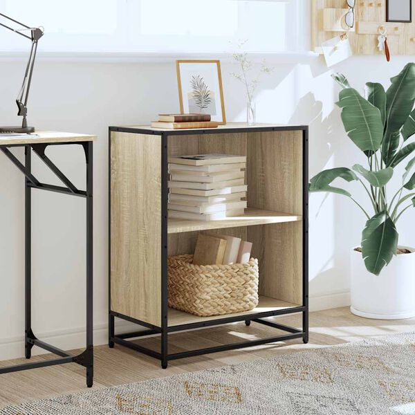 vidaXL &Nu;&tau;&omicron;&upsilon;&lambda;ά&pi;&iota; &beta;&iota;&beta;&lambda;ί&omega;&nu; Sonoma Oak 60x35x76 cm &Kappa;&alpha;&tau;&alpha;&sigma;&kappa;&epsilon;&upsilon;&alpha;&sigma;&mu;έ&nu;&omicron; &xi;ύ&lambda;&omicron;