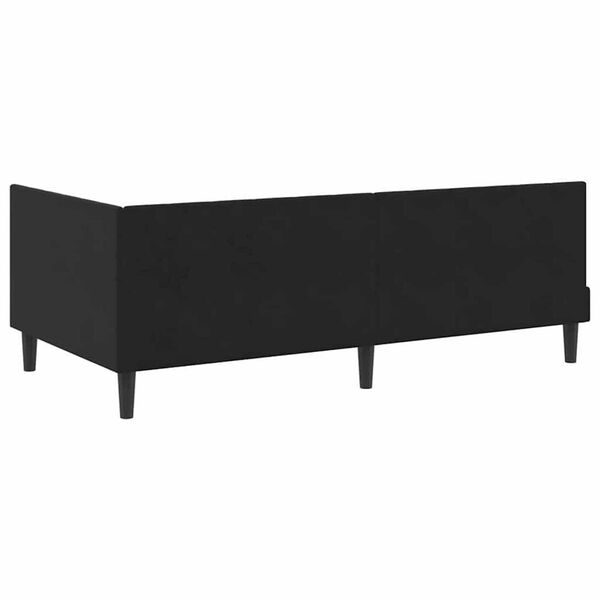 vidaXL Κρεβάτι Γωνίας με κεφαλάρι Μαύρο 100 x 200 cm Βελούδο