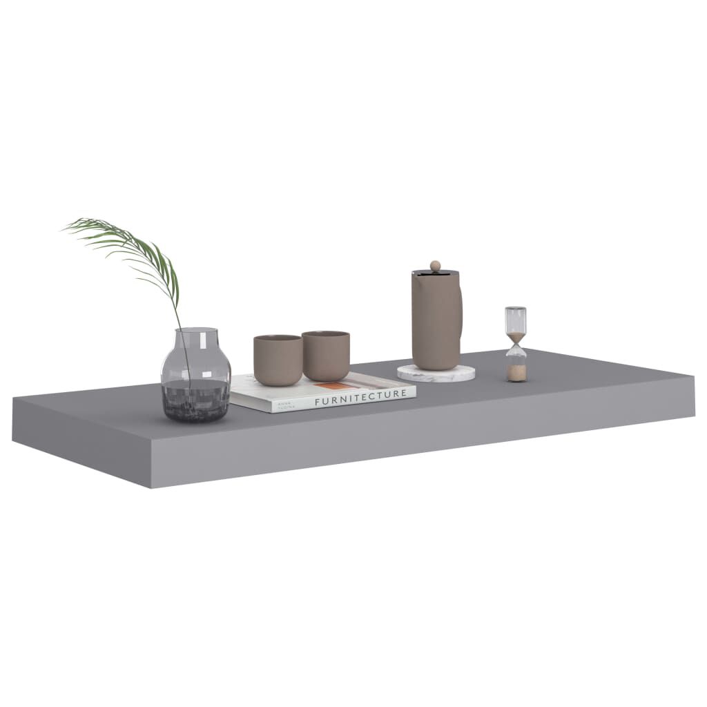 vidaXL Ράφια Τοίχου 4 τεμ. Γκρι 60 x 23,5 x 3,8 εκ. MDF