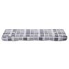 vidaXL Μαξιλάρι Παλέτας Γκρι Καρό 120 x 40 x 12 εκ. Υφασμάτινο
