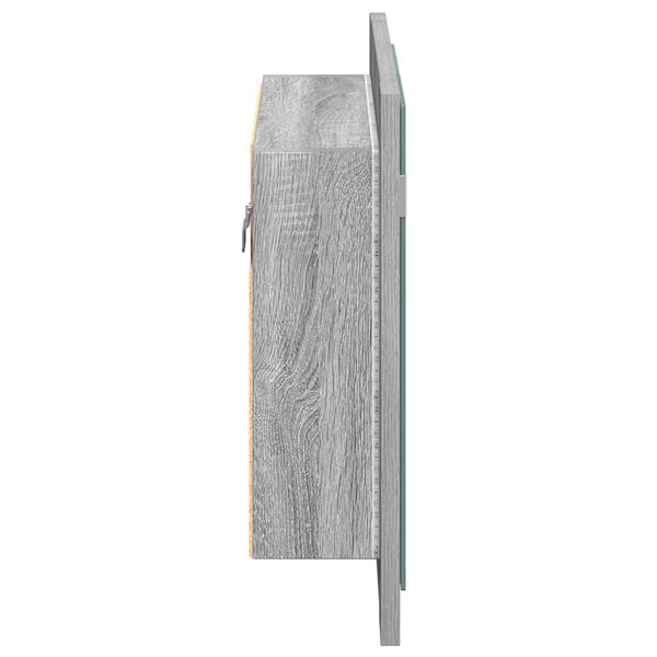 vidaXL Έπιπλο Καθρέφτη με LED Γκρι Sonoma 60x12x45 εκ. Επεξ. Ξύλο