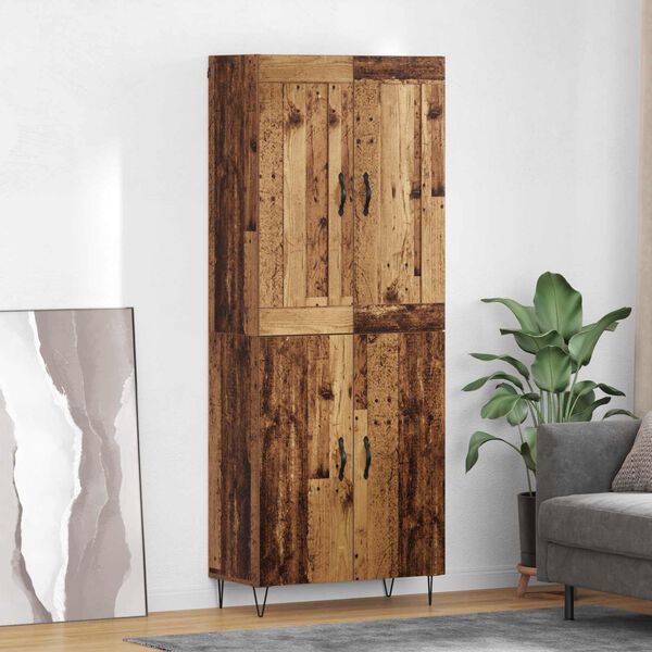 vidaXL Highboard &Pi;&alpha;&lambda;&iota;ό &Xi;ύ&lambda;&omicron; 69,5 x 34 x 180 &epsilon;&kappa;. &Epsilon;&pi;&epsilon;&xi;&epsilon;&rho;&gamma;&alpha;&sigma;&mu;έ&nu;&omicron; &xi;ύ&lambda;&omicron;