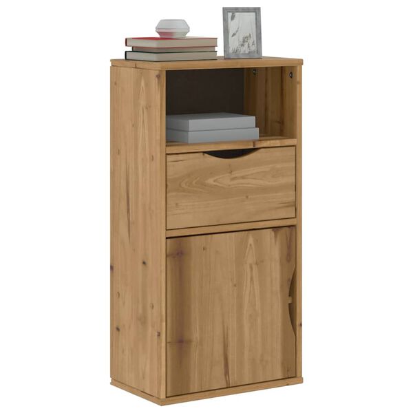 vidaXL Συρταριέρα με Συρτάρι ODDA 40x24x79 εκ. από Μασίφ Ξύλο Πεύκου