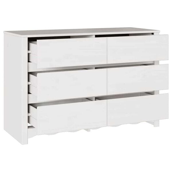 vidaXL Συρταριοθήκη με συρτάρι Drammen Λευκό 111 x 43 x 73.5 εκ.