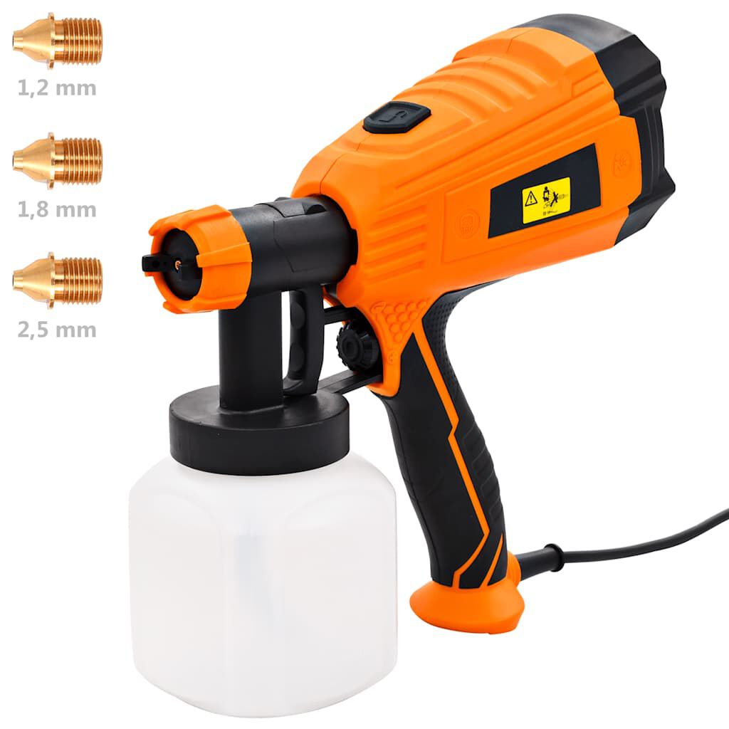 vidaXL Πιστόλι Βαφής Ηλεκτρικό με 3 Ακροφύσια 500 W 800 ml