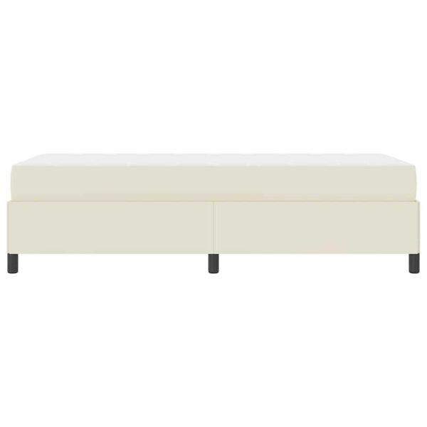 vidaXL Σκελετός κρεβατιού με στρώμα Κρεμ 100 x 200 cm Τεχνητό δέρμα