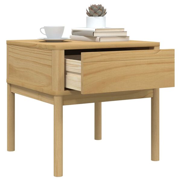 vidaXL Τραπεζάκι FLORO Καφέ 55x55x54 εκ. από Μασίφ Ξύλο Πεύκου