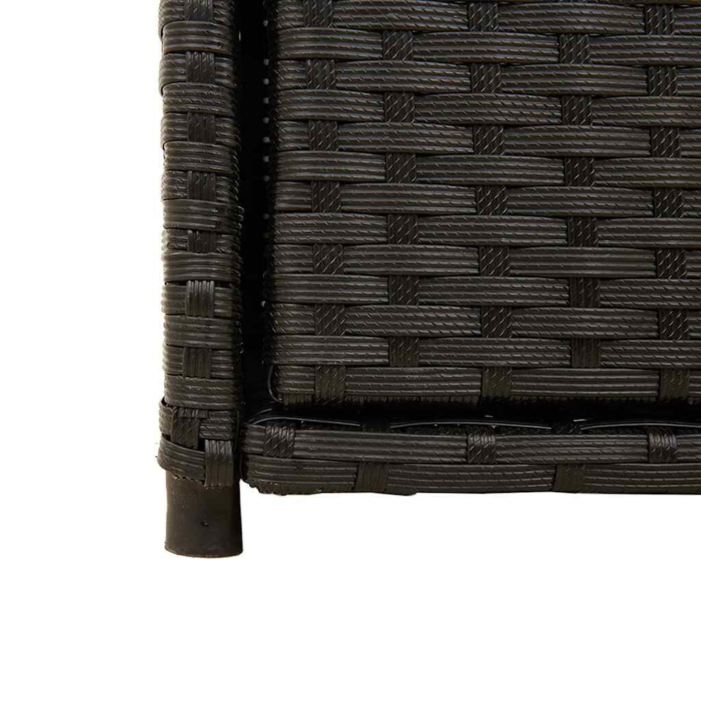 vidaXL Ντουλάπι Αποθήκευσης Κήπου Μαύρο 55x55x111 εκ. από Συνθ. Ρατάν