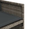 vidaXL Σετ Τραπεζαρίας Κήπου 11 Τεμαχίων Γκρι Συνθ. Ρατάν με Μαξιλάρια