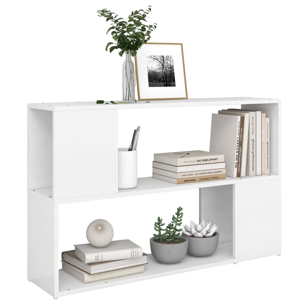 vidaXL Βιβλιοθήκη Λευκή 100 x 24 x 63 εκ. από Επεξεργασμένο Ξύλο