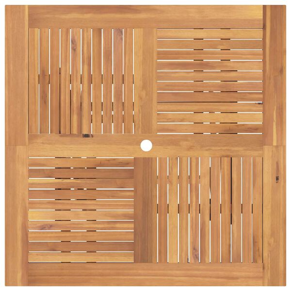 vidaXL Τραπέζι Κήπου Πτυσσόμενο 110 x 110 x 75 εκ. Μασίφ Ξύλο Teak