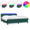 vidaXL &Kappa;&rho;&epsilon;&beta;ά&tau;&iota; Boxspring &mu;&epsilon; &Sigma;&tau;&rho;ώ&mu;&alpha; & LED &sigma;&kappa;&omicron;ύ&rho;&omicron; &pi;&rho;ά&sigma;&iota;&nu;&omicron; 180x220cm &Beta;&epsilon;&lambda;&omicron;ύ&delta;&iota;&nu;&omicron;