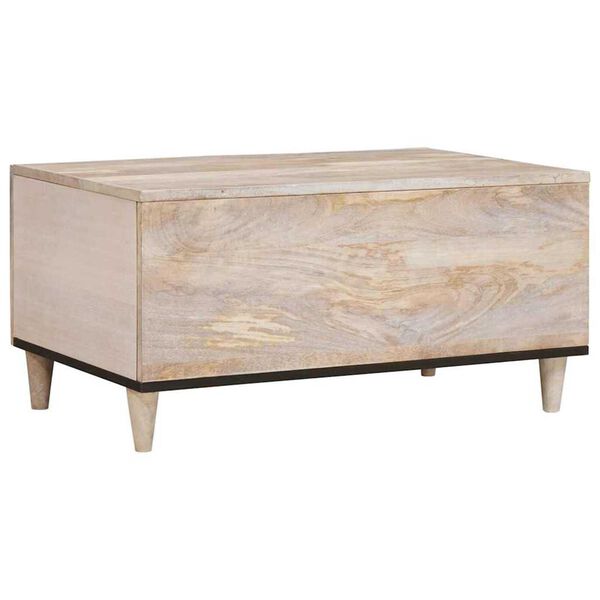 vidaXL Τραπεζάκι σαλονιού Μπεζ 80 x 50 x 40 cm Μασίφ ξύλο μάνγκο