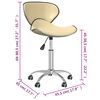 vidaXL Καρέκλες Τραπεζαρίας Περιστρεφόμενες 6 τεμ. Κρεμ Συνθ. Δέρμα