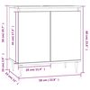 vidaXL Ντουλάπι Μπάνιου Sonoma Δρυς 58 x 33 x 60 εκ. από Επεξεργ. Ξύλο