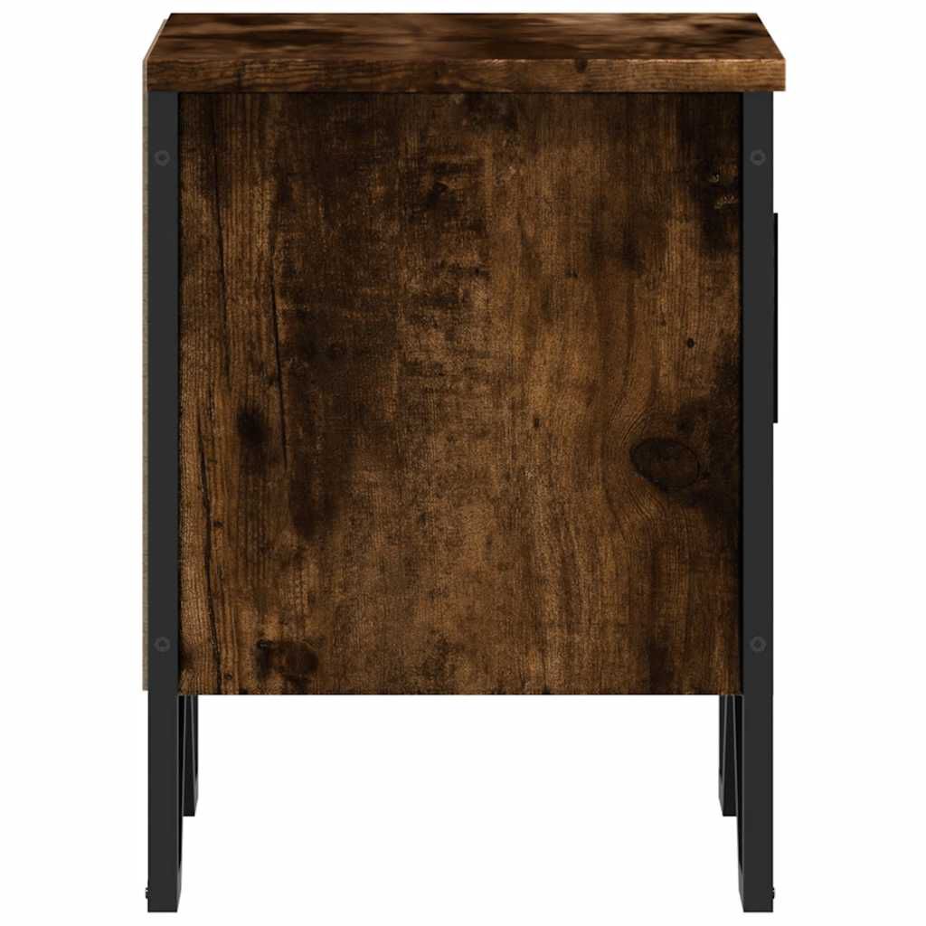 vidaXL Κομοδίνο Καπνιστή Δρυς 40 x 30 x 40 εκ. από Επεξεργασμένο Ξύλο
