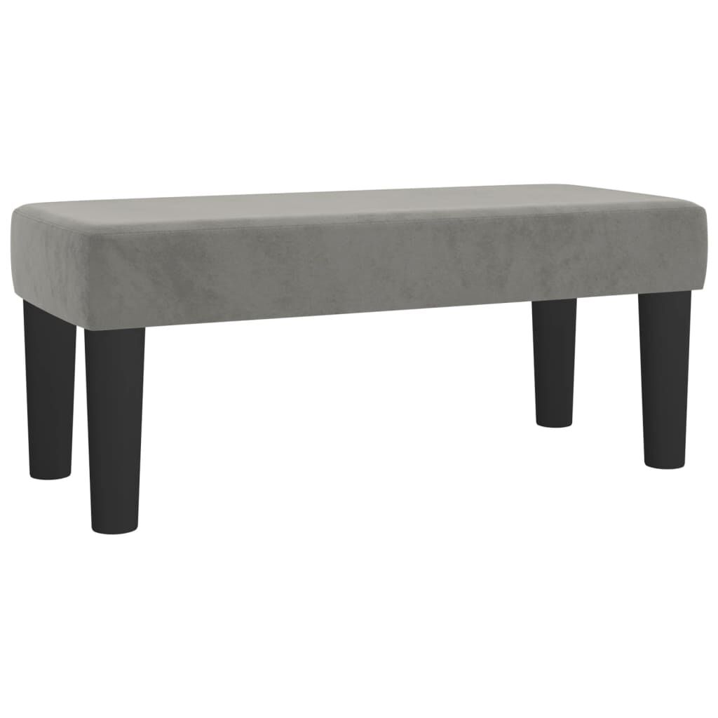 vidaXL Κρεβάτι Boxspring με Στρώμα Ανοιχτό Γκρι 80x200 εκ. Βελούδινο