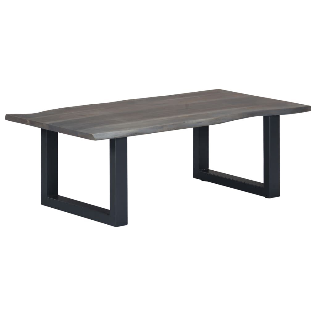 vidaXL Τραπεζάκι Σαλονιού Live Edge Γκρι 115x60x40 εκ. Ξύλο Ακακίας