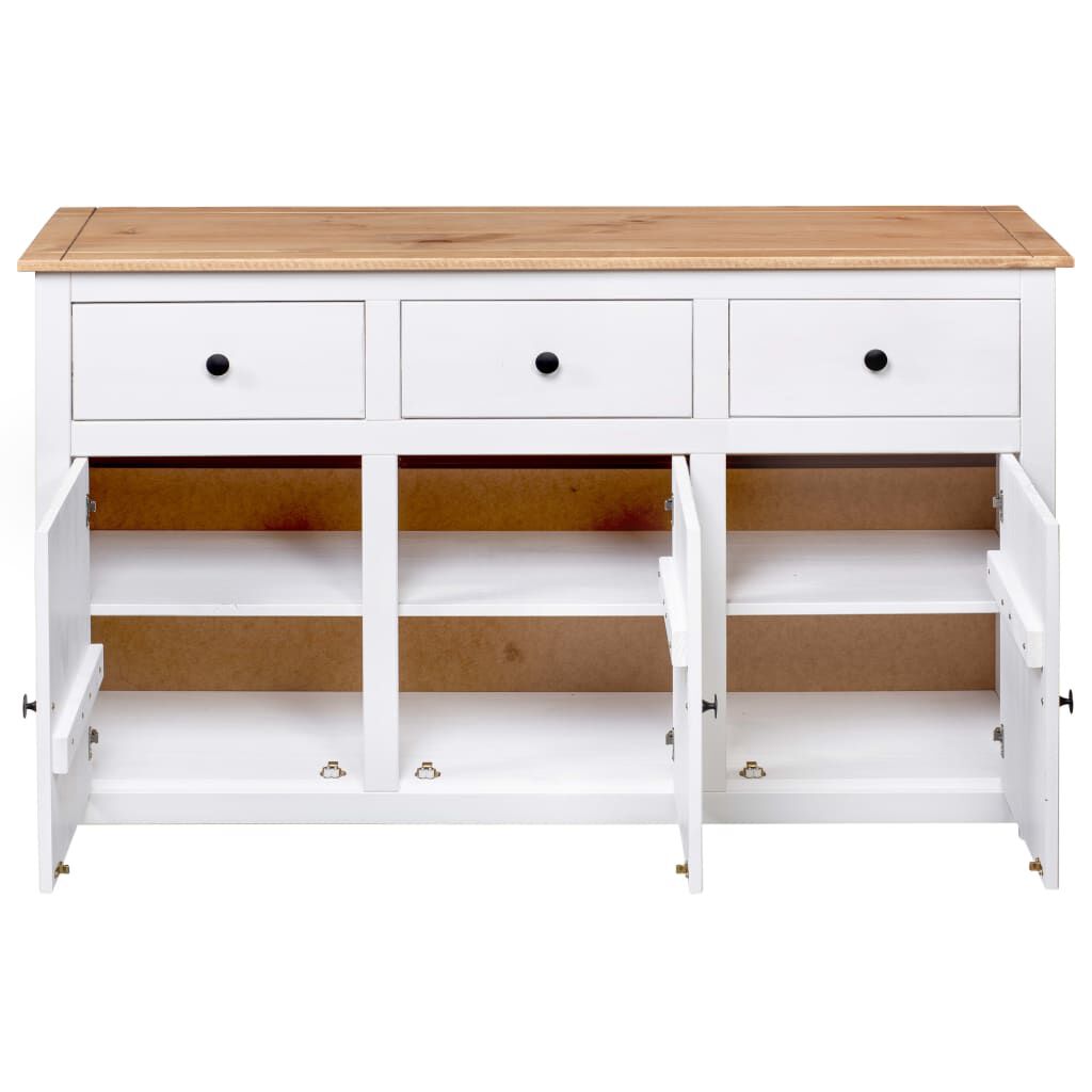 vidaXL Μπουφές Λευκός 135 x 40 x 80 εκ. από Ξύλο Πεύκου Σειρά Panama