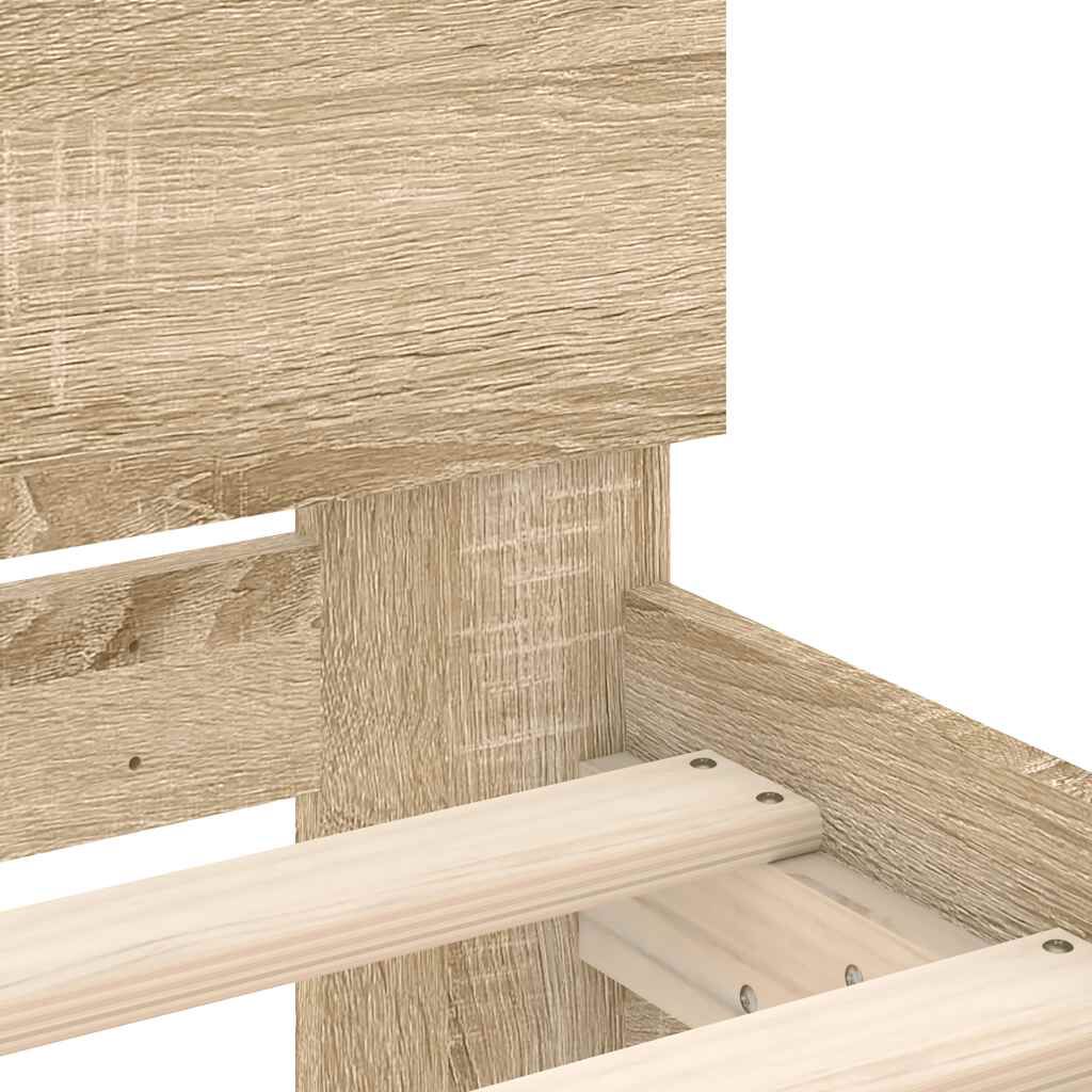 vidaXL Πλαίσιο Κρεβατιού με Κεφαλάρι Sonoma δρυς 120x200 εκ.