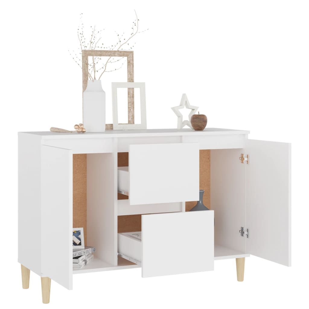 vidaXL Μπουφές Λευκός 101 x 35 x 70 εκ. από Επεξεργασμένο Ξύλο