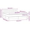 vidaXL Κρεβάτι Boxspring με Στρώμα & LED Μαύρο 160x200 εκ. Υφασμάτινο
