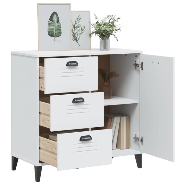 vidaXL Μπουφές VIKEN Λευκός 80 x 40 x 80 εκ. από Επεξεργασμένο Ξύλο
