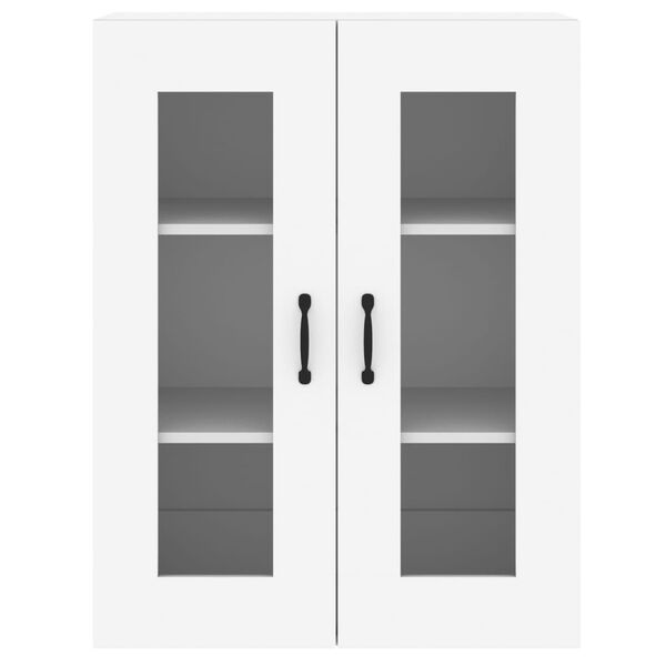 vidaXL Ντουλάπια Επιτοίχια 2 τεμ. Λευκά από Επεξεργασμένο Ξύλο
