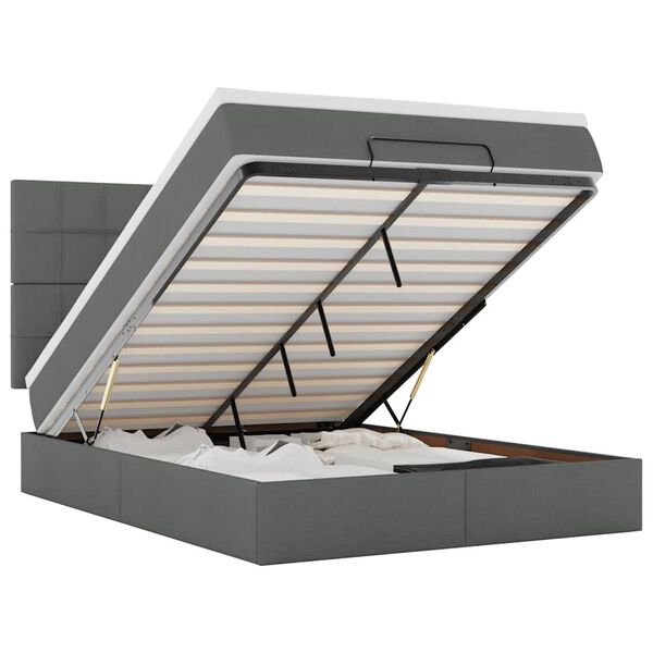 vidaXL &Omicron;&theta;&omega;&mu;&alpha;&nu;&iota;&kappa;ό &kappa;&rho;&epsilon;&beta;ά&tau;&iota; &mu;&epsilon; &sigma;&tau;&rho;ώ&mu;&alpha; & LEDs &Sigma;&kappa;&omicron;ύ&rho;&omicron; &gamma;&kappa;&rho;&iota; 140x200cm Ύ&phi;&alpha;&sigma;&mu;&alpha;