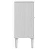 vidaXL Ντουλάπι SENJA Λευκό / Όψη Ρατάν 80x35x80 εκ. Μασίφ Ξύλο Πεύκου