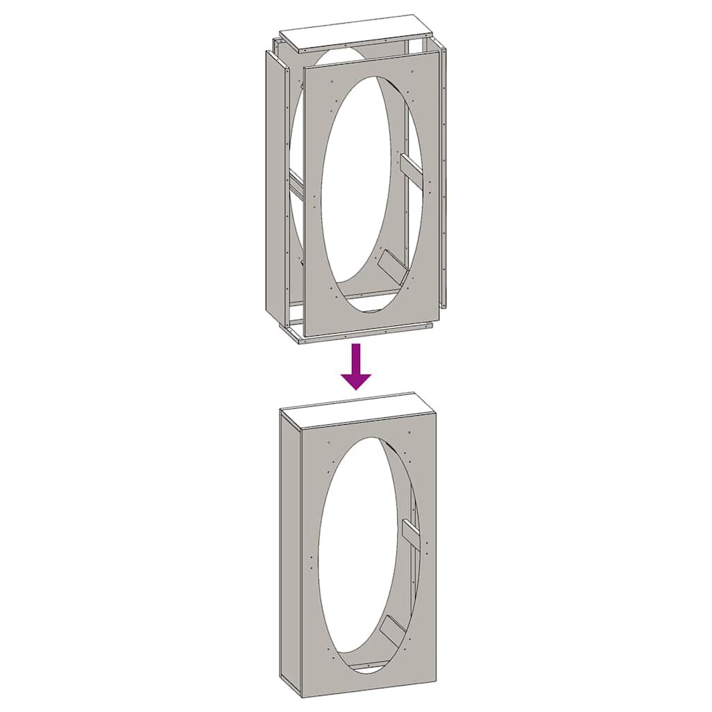 vidaXL Ράφι Καυσόξυλων Μαύρο 50x23x100 εκ. Χάλυβας ψυχρής έλασης