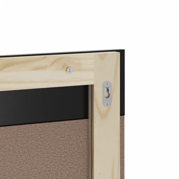 vidaXL Καθρέφτης Μπάνιου με Ράφι BERG Μαύρο 60x12x70 εκ. Μασίφ Ξύλο
