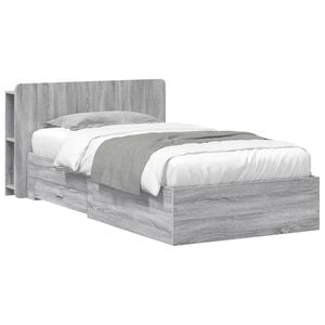 vidaXL &Sigma;&kappa;&epsilon;&lambda;&epsilon;&tau;ό&sigmaf; &kappa;&rho;&epsilon;&beta;&alpha;&tau;&iota;&omicron;ύ &mu;&epsilon; &alpha;&pi;&omicron;&theta;ή&kappa;&epsilon;&upsilon;&sigma;&eta; &Gamma;&kappa;&rho;&iota; Sonoma 75 x 190 cm