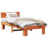 vidaXL Σκελετός Κρεβατιού Κερωτό καφέ 75 x 190 cm Στερεά ξυλεία πεύκου