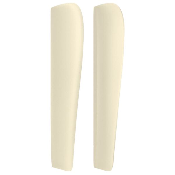 vidaXL Κεφαλάρι με Πτερύγια Κρεμ 83x23x118/128 εκ. Συνθετικό Δέρμα