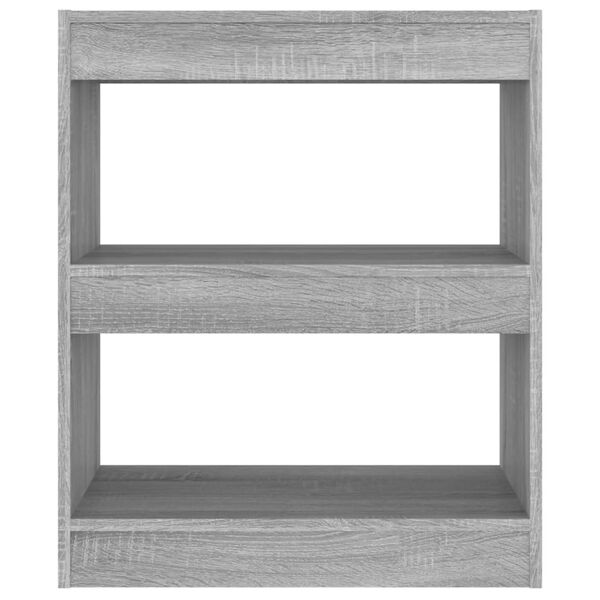 vidaXL Βιβλιοθήκη/Διαχωριστικό Χώρου Γκρι Sonoma 60x30x72 εκ.